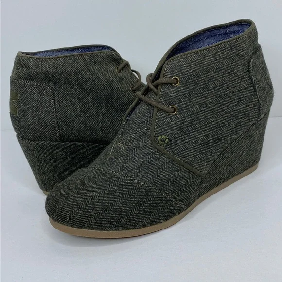 Women's TOMS Herringbone Wedge size 6.5 - Picture 4 of 9